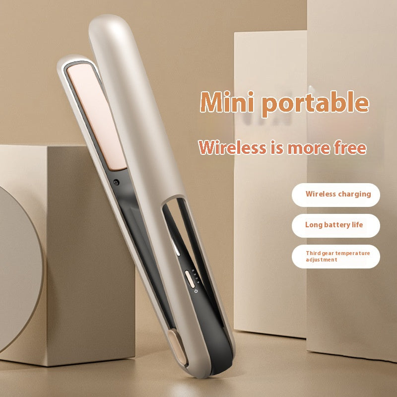 NNEDSZ Starry Gray Wireless USB Charging Hair Straighteners Volume Straight Two-in-one