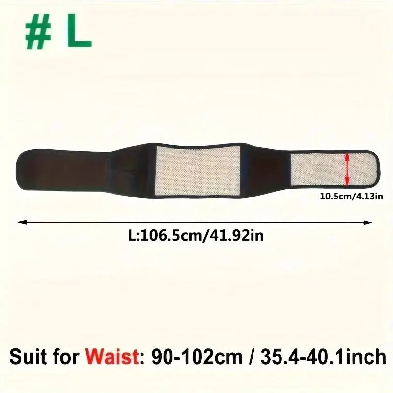 NNEOBA Adjustable Self-Heating Magnetic Therapy Waist & Back Support Belt Black
