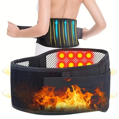 NNEOBA Adjustable Self-Heating Magnetic Therapy Waist & Back Support Belt Black
