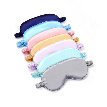 Pure Soft Silk Eyeshade Blindfold Sleep Eye Mask Cover Light Shade Travel Relax