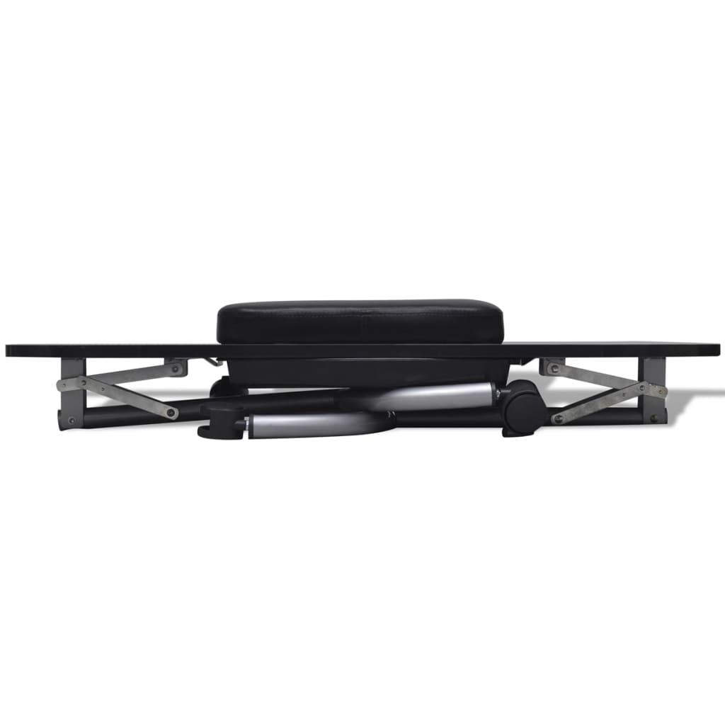 NNEVL Folding Manicure Nail Table with Castors Black