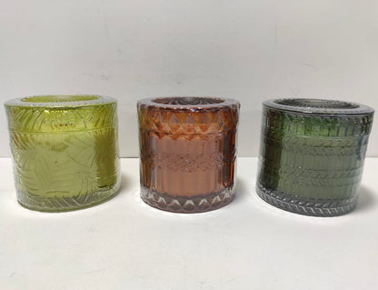 OOSC Giftpack, Premium Olive Oil Candles Trio Set: Rose Geranium, Citrus Bloom and Lemongrass and Ginger