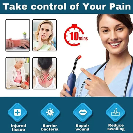 NNEOBA 3-in-1 Red Light Therapy Wand Infrared & Blue Light Blue