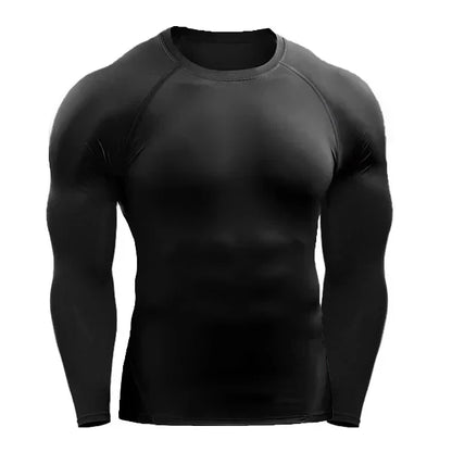 NNEOBA Long Sleeve T Shirt Men Elastic Training T-shirt