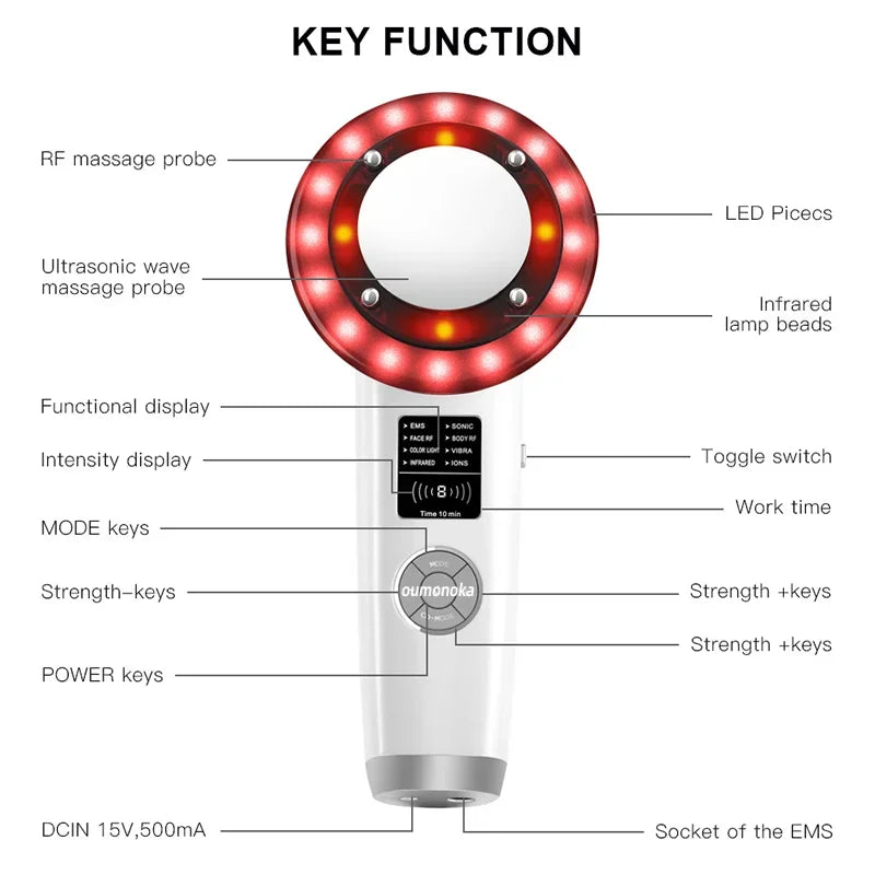 NNEOBA Portable Face Lifting Machine: Radiofrequency Skincare & Red Light Therapy