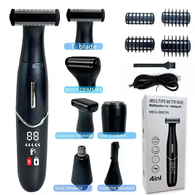 NNEOBA 7 in 1 Electric Epilator & Precision Shaver Wet & Dry Use Black