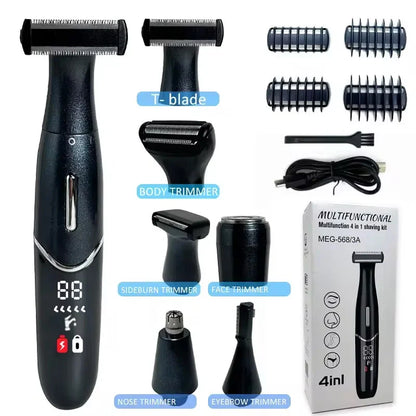 NNEOBA 7 in 1 Electric Epilator & Precision Shaver Wet & Dry Use Black