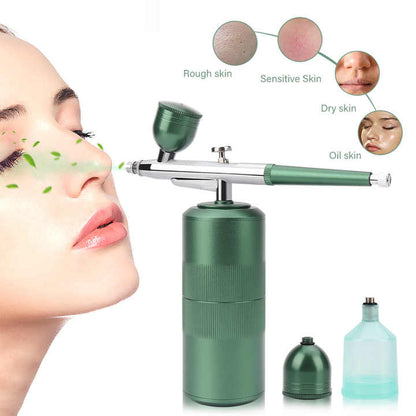 NNEDSZ Pink Portable Oxygen Infusion Nano Spray Facial Beauty Instrument – High Pressure Needle-Free Skin Care Mist Sprayer