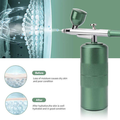 NNEDSZ Pink Portable Oxygen Infusion Nano Spray Facial Beauty Instrument – High Pressure Needle-Free Skin Care Mist Sprayer