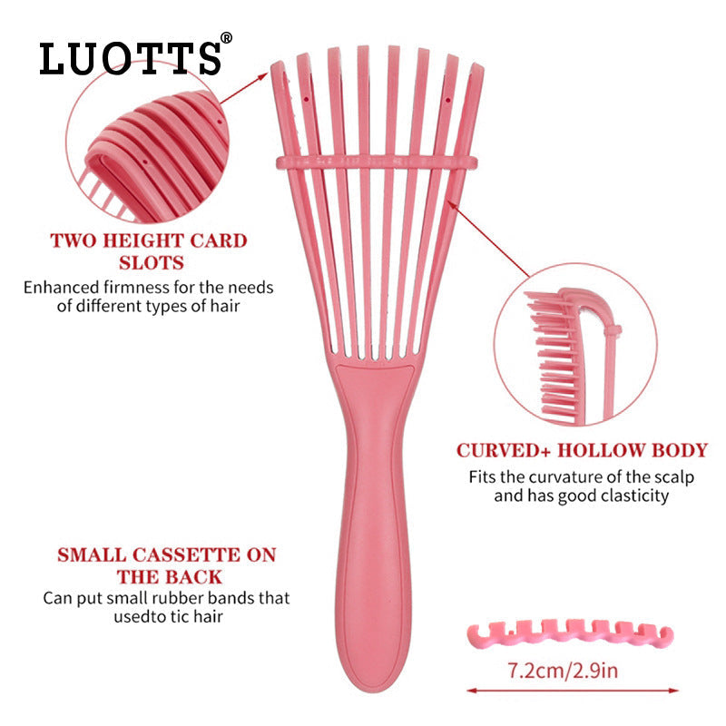 NNEDSZ 3PCS Purple Octopus-Style Detangling Brush - 8 Flexible Arms for Effortless Hair Styling