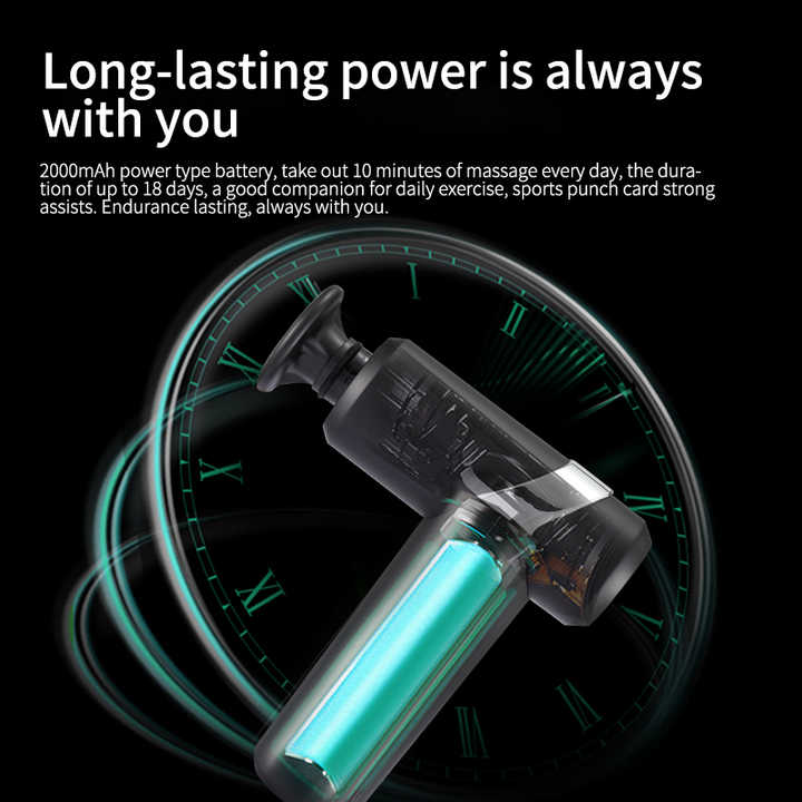 NNEDSZ Cold & Heat Therapy Massage Gun with 5 Heads and 2000mAh Battery