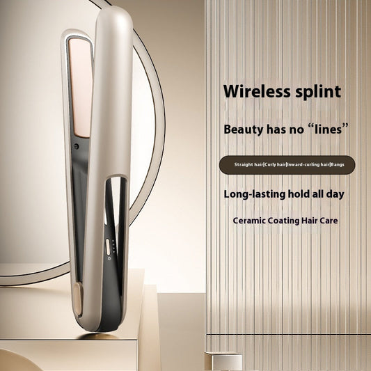 NNEDSZ Starry  Gray Wireless USB Charging Hair Straighteners Volume Straight Two-in-one